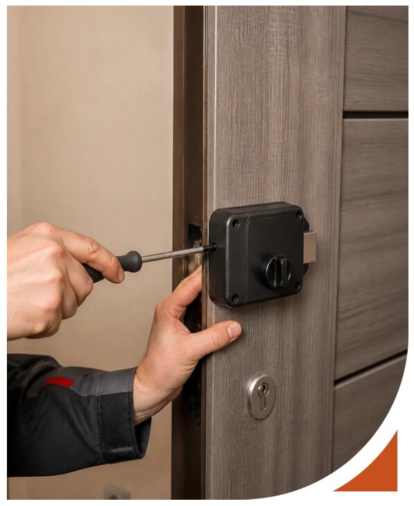 Профессиональная установка накладного замка на дверь в Самаре